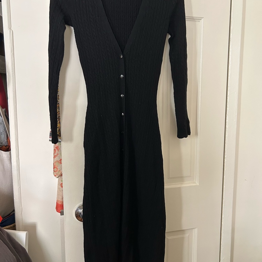 Sezane button down sweater dress